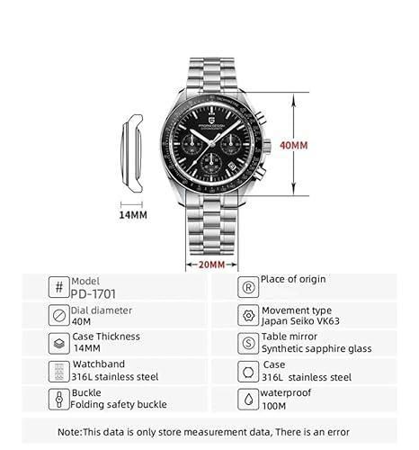 ⌚ CHRONOGRAPH Men Silver Stainless Steel Strap Watch