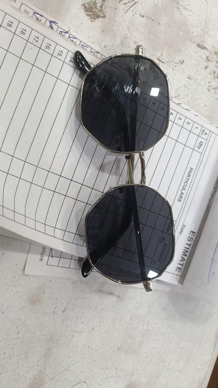 🕶️ SUGA Octagon Round Black Sunglasses