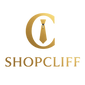 Gold logo with a tie symbol and 'SHOPCLIFF' text on a black background